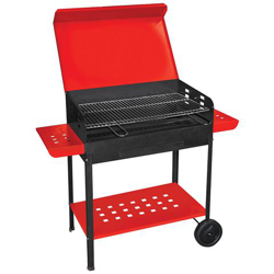 Barbecue A Carbonella 70x40xh90cm Con Ripiani Laterali E Ruote 501a en oferta