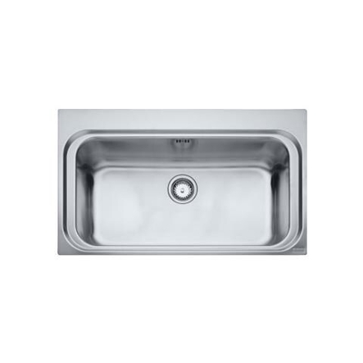 Lavello AEX610 1 Vasca Dimensioni 86 x 51 cm Colore Inox Satinato Serie Acquario Line