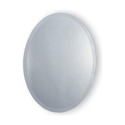 Specchio Specchiera Ovale Molato Bisellato Filo Lucido Struttura In Legno Lxh 60x80cm Cod. 12315