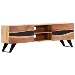 Mobile Porta Tv 140x30x45 Cm In Legno Massello Di Acacia en oferta