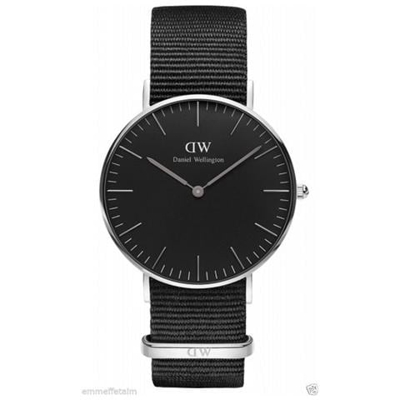 Orologio Uomo Silver Classic Black Cornwall Quadrante Nero Dw00100149