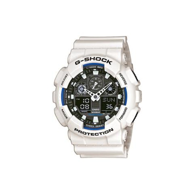 GA-100B-7AER Orologio da polso Maschio Elettronico Bianco