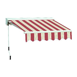 Tenda Da Sole A Barra Quadra - Cm. 400 X H. 250 - Bordeaux Crema en oferta