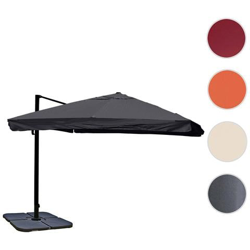 Ombrellone Parasole Hwc-a96 3,5x3,5m Alluminio Con Volante Antracite Con Base precio