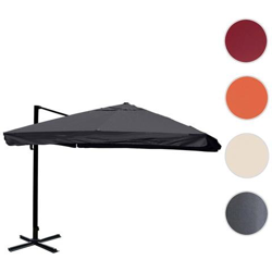 Ombrellone Parasole Hwc-a96 3,5x3,5m Alluminio Con Volante Antracite Senza Base características