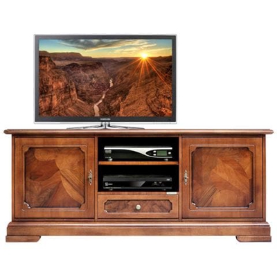 Mobile porta tv in legno con radica - L 153 -H 64 cm
