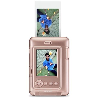 Fujifilm Instax Mini LiPlay Blush Gold Fotocamera Ibrida Istantanea e Digitale, Registra 10'''' di Audio sulla Foto con la Funzione ''''Sound'''', Remote Shooting e Bluetooth, Foto Formato 62 x 46 mm''