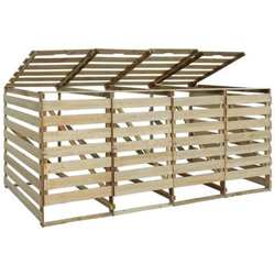 Copribidone Quadruplo In Legno Di Pino Impregnato Fsc 240 L en oferta