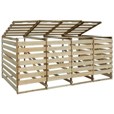 Copribidone Quadruplo In Legno Di Pino Impregnato Fsc 240 L