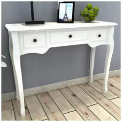 Tavolo Consolle Da Trucco Con 3 Cassetti Bianco en oferta