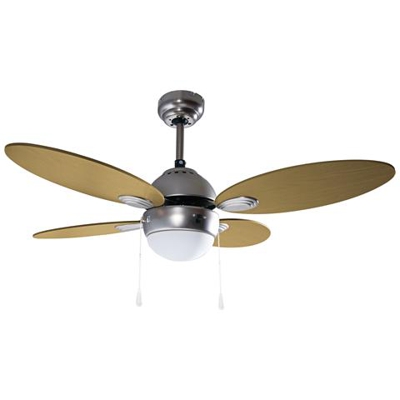 Ventilatore a Soffitto AR5A107W 4 Pale in Legno Diam. 107 cm con Luce