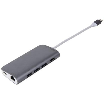 Mini Dock con HDMI / 3x USB 3.0 / Ethernet / SD / MicroSD Colore Grigio