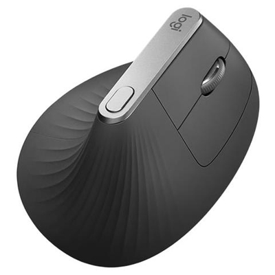 Mouse Ergonomico MX Vertical Advanced RF Wireless + Bluetooth Ottico 4 Tasti 4000 DPI Colore Nero