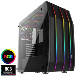 KLAW - Scatola PC, ATX, vetro temperato, frontale RGB, 3 ventole RGB en oferta