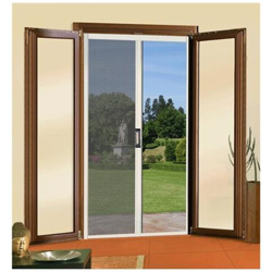 Zanzariera Plisse' Per Porta - Cm 120 X 240 Marrone - Apert. sing. en oferta