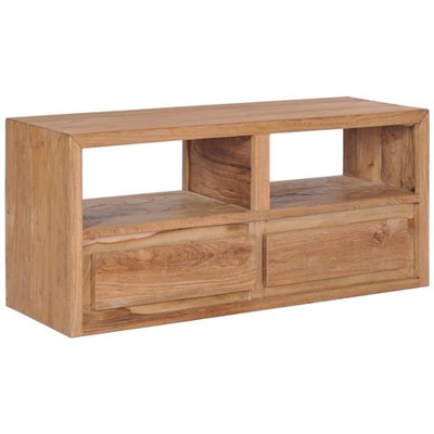 Mobile Porta Tv 90x30x40 Cm In Legno Massello Di Teak