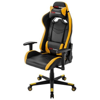 MGC3BY Professional Gaming Chair Colorazione Black Yellow, Finta Pelle, Giallo, XX-Large