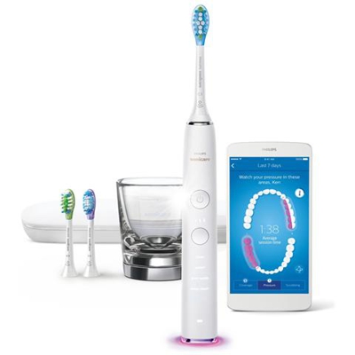 Sonicare HX9903/03 DiamondClean Smart - Spazzolino elettrico con Tecnologia Sonicare, connesso all'applicazione