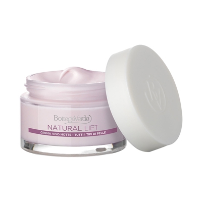 Natural Lift - Crema facial de noche primeras arrugas, efecto alisador antiestrés, para todo tipo de piel, con Argireline , Pluridefence y extracto d