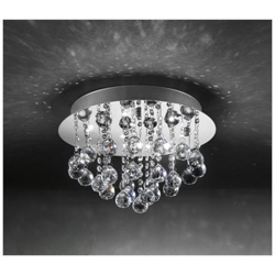 Plafoniera cromo lucido con cristalli en oferta