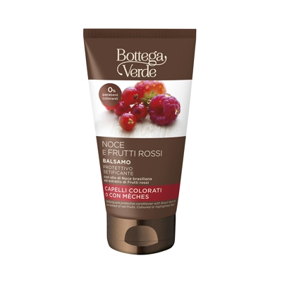Noce e Frutti rossi - Acondicionador protector iluminador - con aceite de Nuez de Brasil y extracto de Frutos rojos (150 ml) - cabello teñido o con me