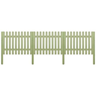 Staccionata Con Pali Legno Di Pino Impregnato 5,1m 170cm 6/9cm