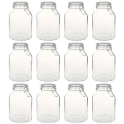 Barattoli In Vetro Con Chiusura Ermetica 12 Pz 3 L en oferta