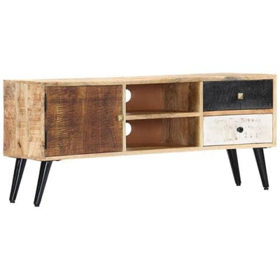 Mobile Porta Tv 115x30x47 Cm In Legno Massello Di Mango