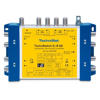 TechniSwitch 5/8 G2, Blu, Giallo, IF, 17 cm, 3,5 cm, 12,5 cm