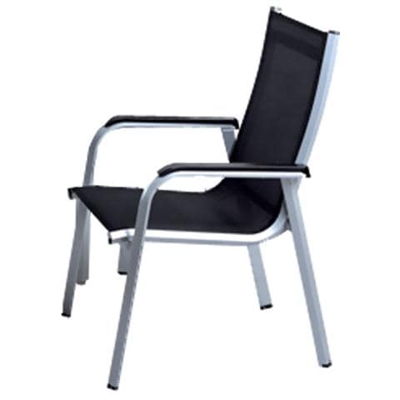 Sedia in Alluminio Textilene Colore Nero