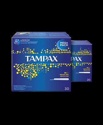 Tampax Regular Assorbenti Interni Per Flussi Leggeri-Medi 20 Assorbenti