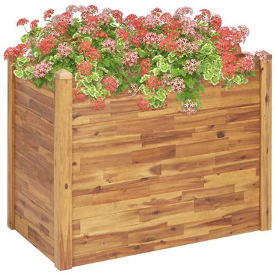 Fioriera Da Giardino 110x60x84 Cm In Legno Massello D'acacia