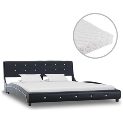 Letto Con Materasso Nero In Similpelle 160x200 Cm características