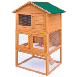 Gabbia Coniglio All'aperto Per Piccoli Animali Domestici 3 Piani Legno precio