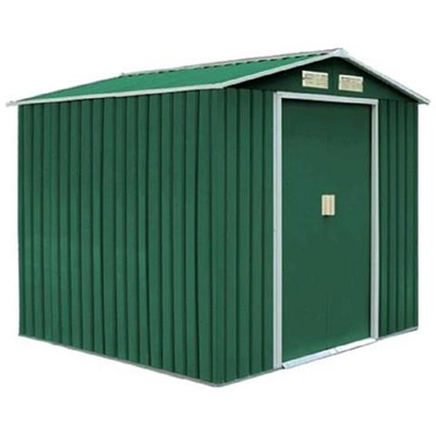 Casetta Ricovero Porta Attrezzi Box In Lamiera Capanno Giardino 340x319x210h