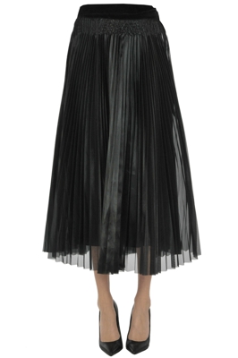 Pleated organza skirt