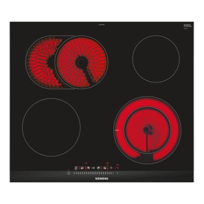 Piano Cottura Elettrico ET675FNP1E in Vetroceramica 4 Zone Cottura da 60 cm Colore Nero / Acciaio Inox