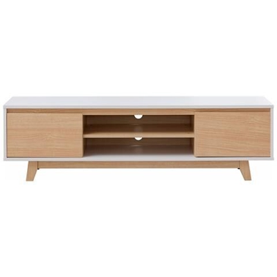 Mobile Tv Scandinavo Bianco Brillante E Legno Lahti