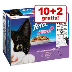 10 + 2 gratis! 12 x 100 g Felix Buste - In gelatina Mix Carne precio