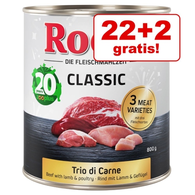22 + 2 gratis! 24 x 800 g Rocco Classic Trio di Carne Edizione Anniversario - 24 x 800 g
