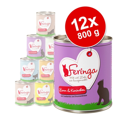 Feringa Menù Duetto 12 x 800 g - Pollame con Carotine e Tarassaco