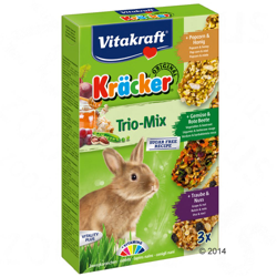 Vitakraft cracker conigli nani - Trio Mix - 3 x 3 pz Trio Mix verdure, noci, frutti di bosco características