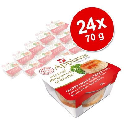 Set Risparmio! Applaws Cat Layer 24 x 70 g - Tonno con Gamberetti
