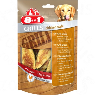 8in1 Delights Grills Pollo 80 g Set %: 3 x 80 g