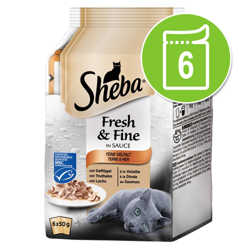 Sheba Délices du Jour 6 x 50 g - Selezione di Carni Bianche in gelatina en oferta