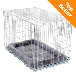 Set Gabbia per cani Double Door e cuscino per trasportini - L109 x P69 x H75 cm características