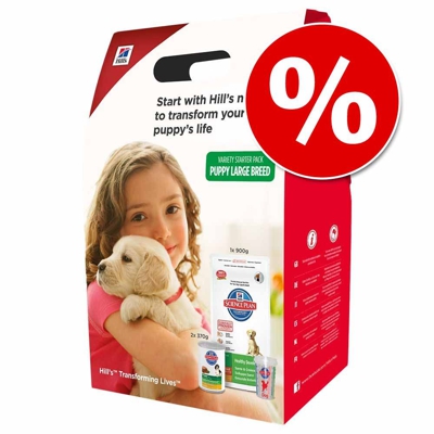Hill's Science Plan Puppy Large Breed Starter Pack - alimenti + misurino (4 pz)