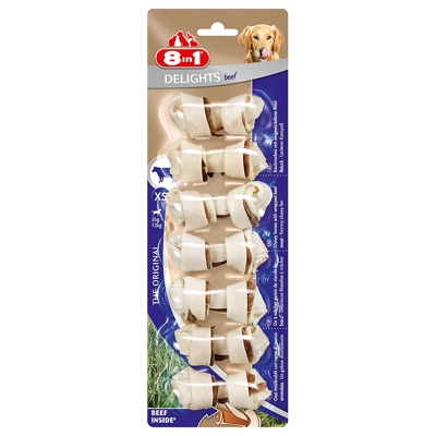 8in1 Delights Ossi snack ripieni Manzo - XS, 7 pz (84 g)