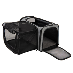 Borsa trasportino Onoen con lato apribile - L 48 x P 30,5 x H 30,5 cm - grigio en oferta