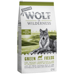 Wolf of Wilderness Senior "Green Fields" - Agnello - 1 kg en oferta